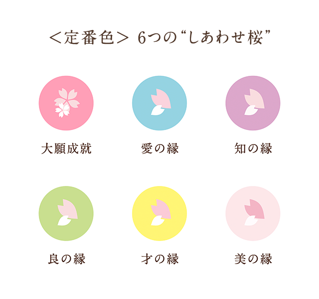 定番色　6つの”しあわせ桜”