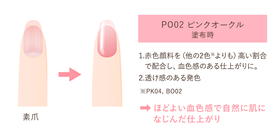 PO02 ピンクオークル塗布時