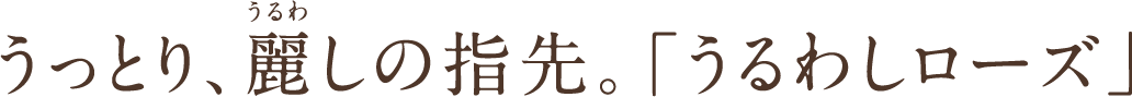ほんのり、きらめく、大人の可憐。しあわせ舞い込む、心ときめく指先へ。