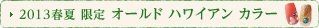 2013春夏　限定　オールド　ハワイアン　カラー